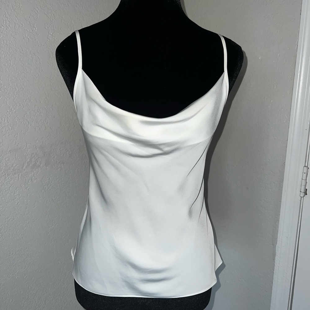 Ramy Brook White Cowl Neckline Top